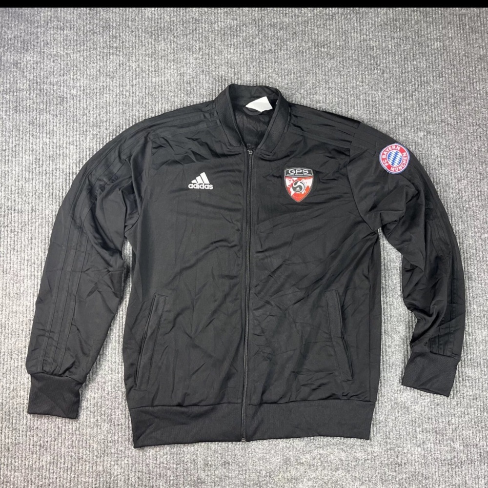Adidas GPS FC Bayern München Jacket Men Unisex Large Black Full Zip Premier
